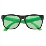 Black Frame With Green Temples Front